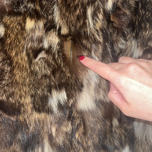 Genuine Fur Bomber Style Coat Size Small Medium Vintage Frankenberger’s - Picture 9 of 17